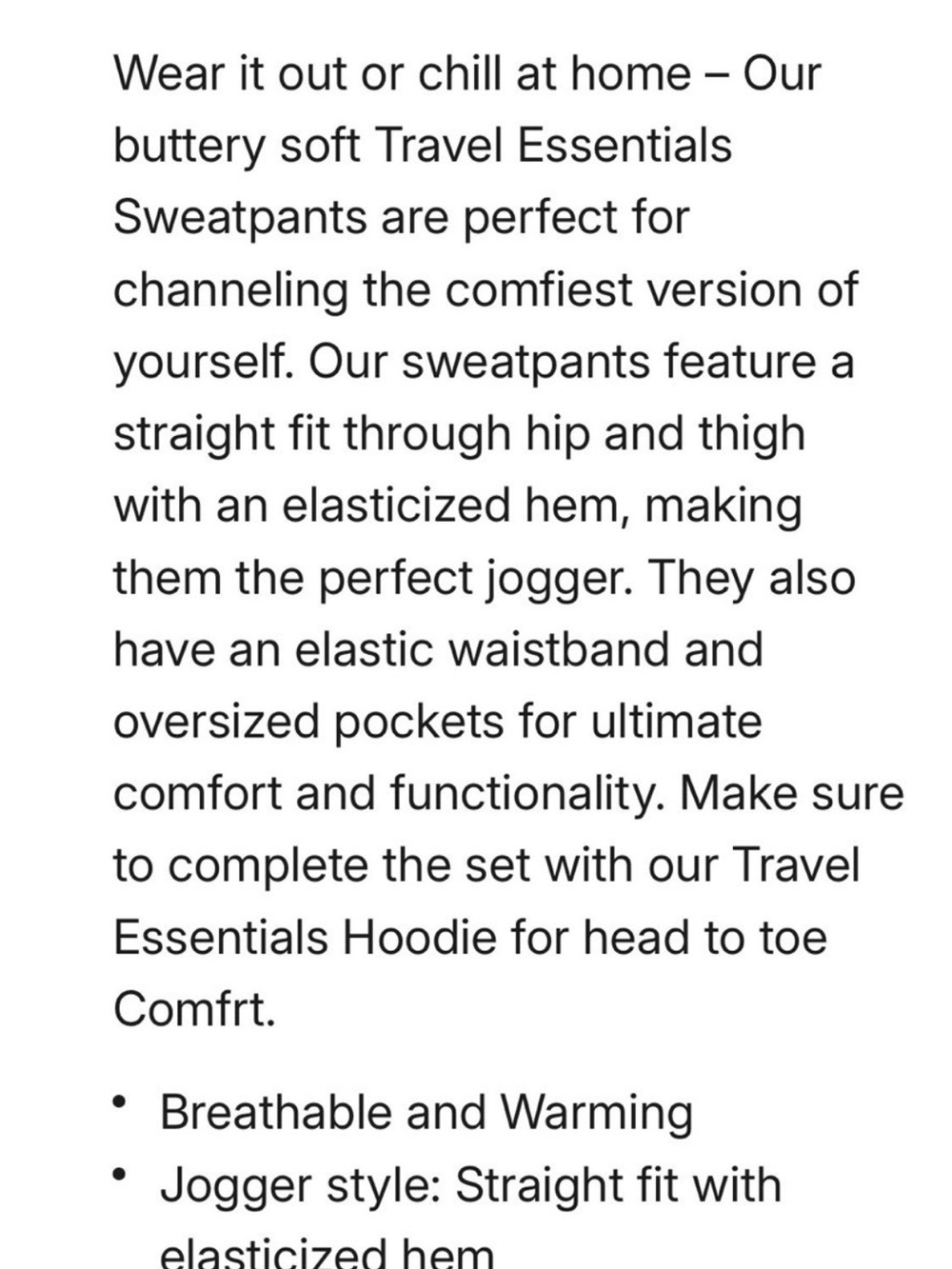 New Comfrt Powder Pink Travel Essentials Joggers with Elastic Cuffs, Size XS - Picture 6 of 6